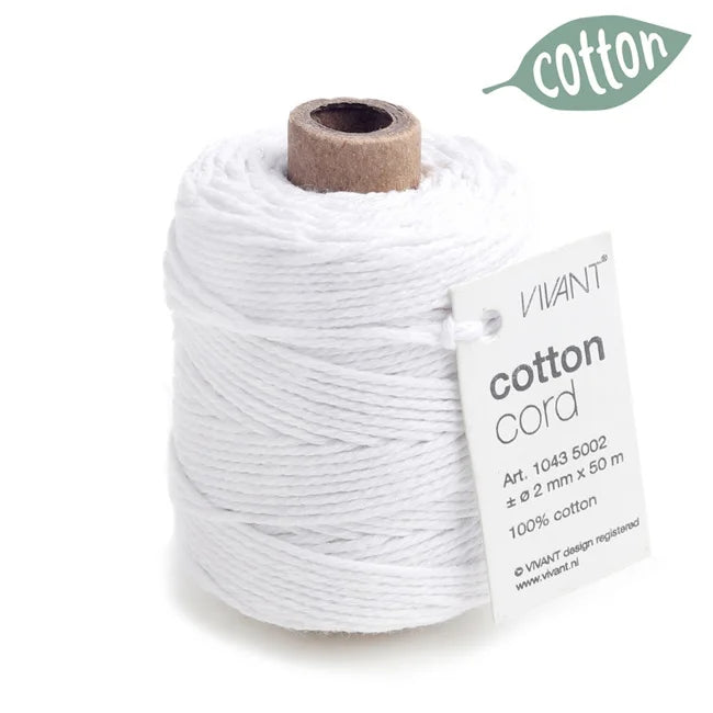 Touw wit (50m/Ø2mm) - Cupcakedozen.nl