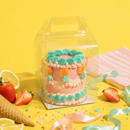 Transparante taartdoos met handvat (10 st) - Cupcakedozen.nl