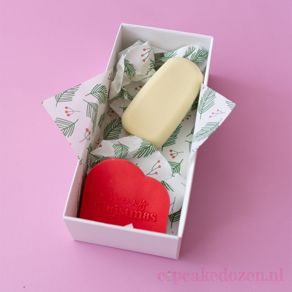 Vetvrij papier - Kerst hulst (100 st) - Cupcakedozen.nl