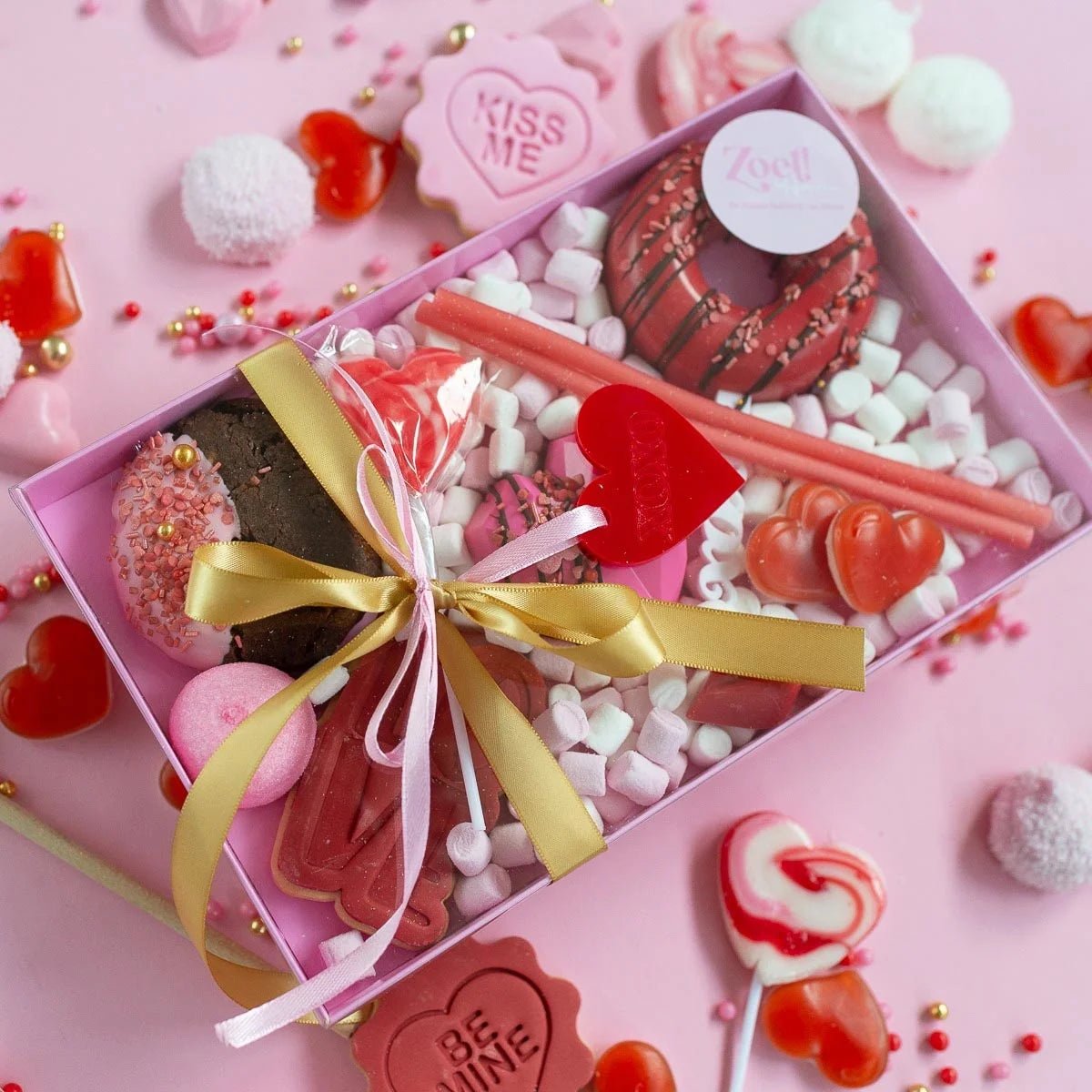 Roze (brievenbus)doos voor koekjes (10 st) - Cupcakedozen.nl