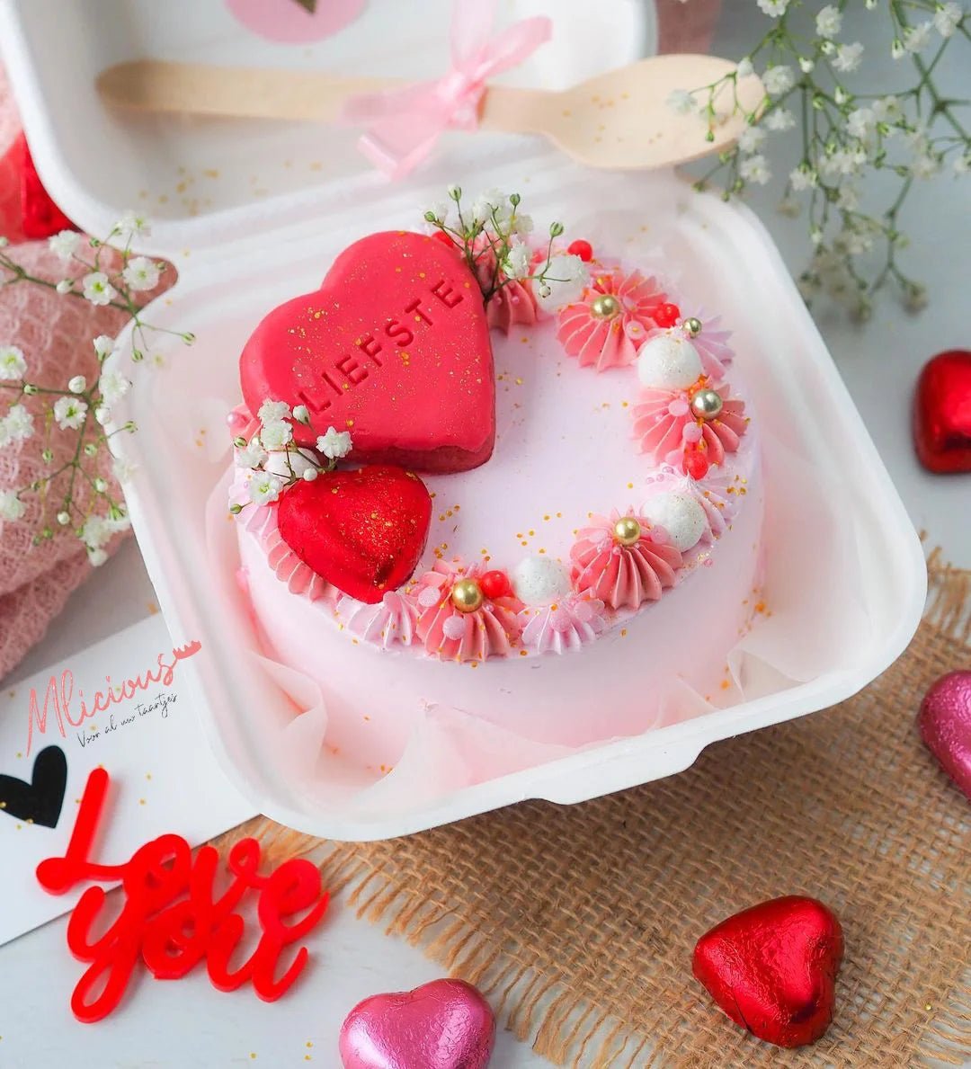 Composteerbaar bento cake doosje (50 st) - Cupcakedozen.nl