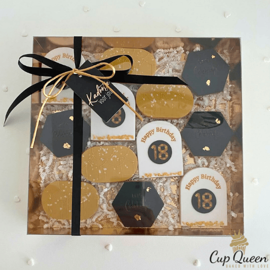 Sweet box goud - 26x24,5x4,5 (25 st) - Cupcakedozen.nl