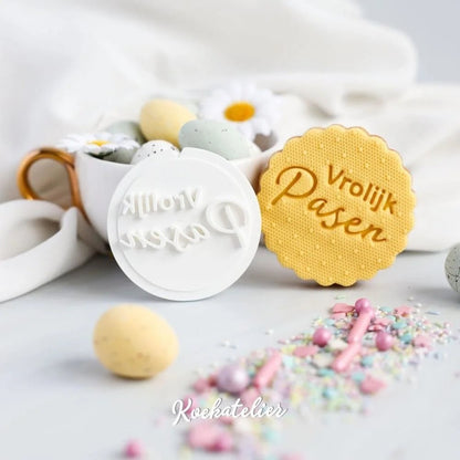 Koekstempel - Vrolijk Pasen - Cupcakedozen.nl