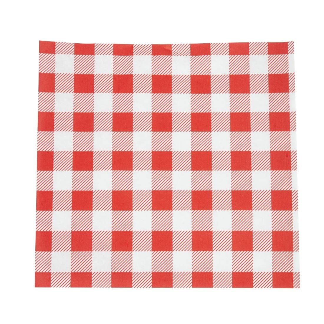 Vetvrij papier - rood/wit geblokt (100 st) - Cupcakedozen.nl