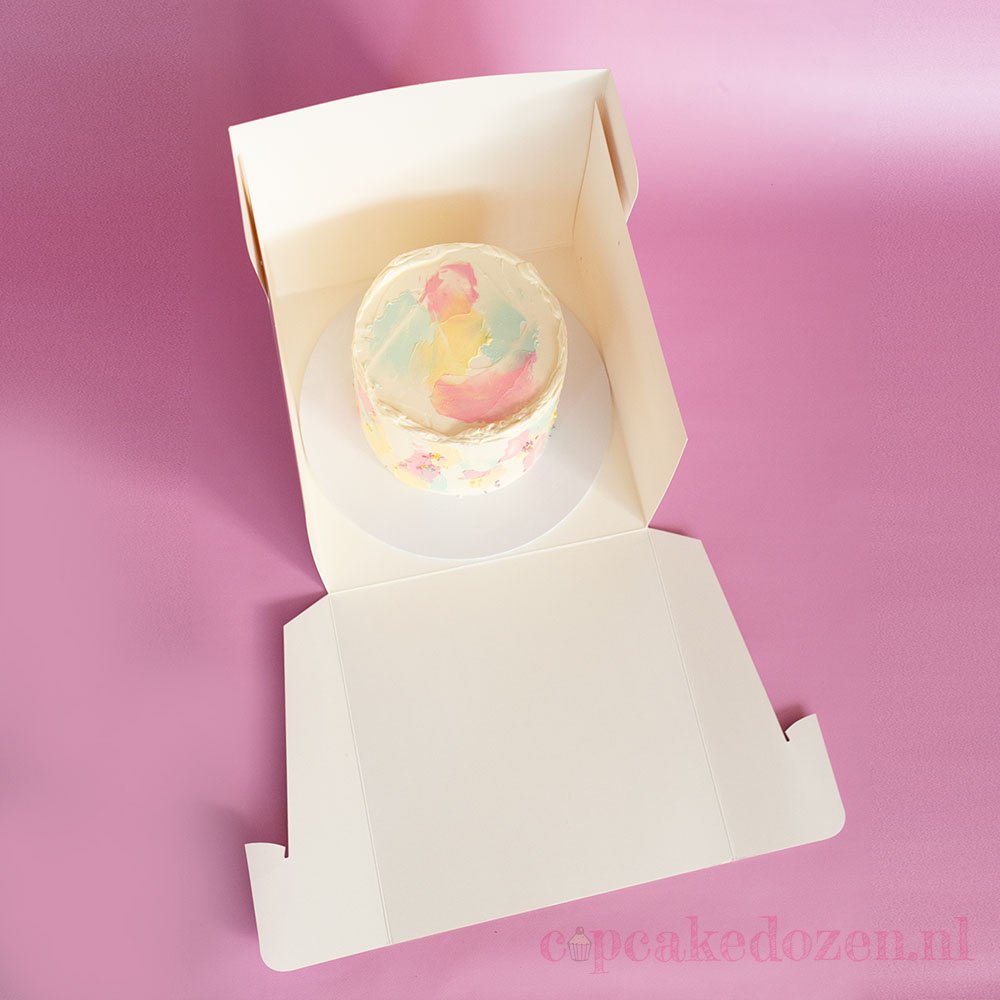 Hoge taartdoos 30x30x30 - luifel (10 st) - Cupcakedozen.nl