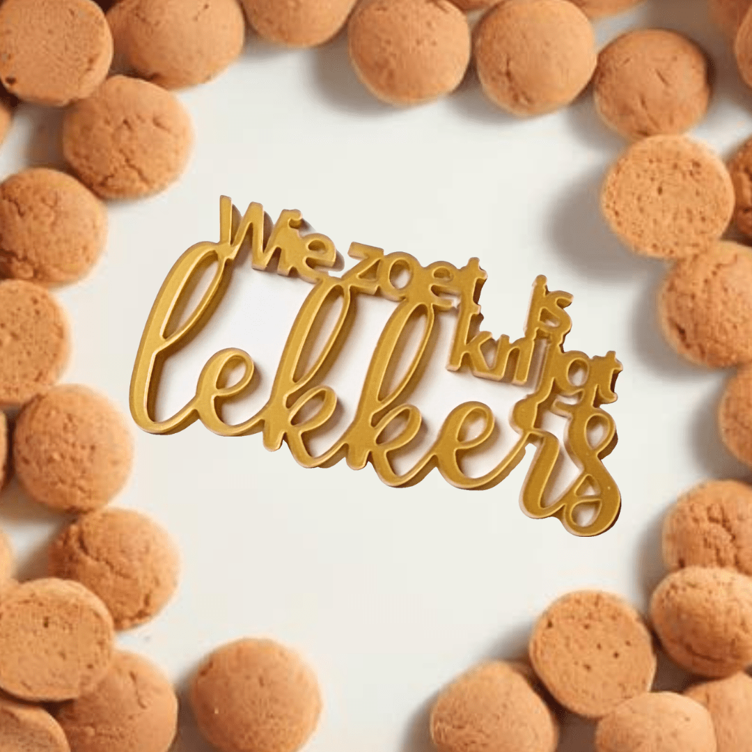 Bento topper - Wie zoet is krijgt lekkers (4 st) - Cupcakedozen.nl