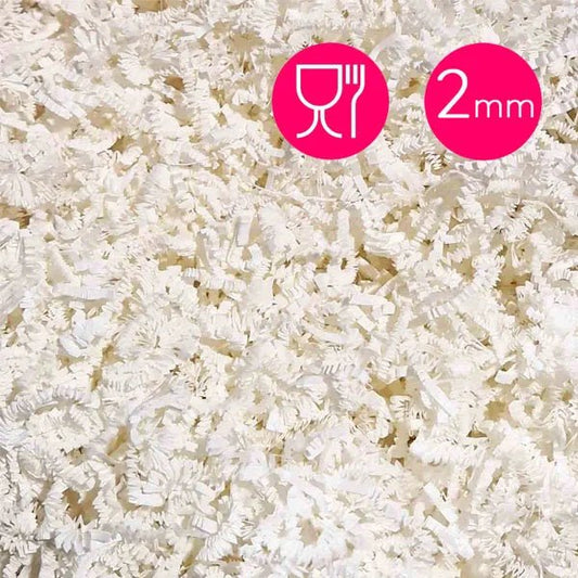 Opvulmateriaal fijn - ivoor/wit (1 kg) - Cupcakedozen.nl