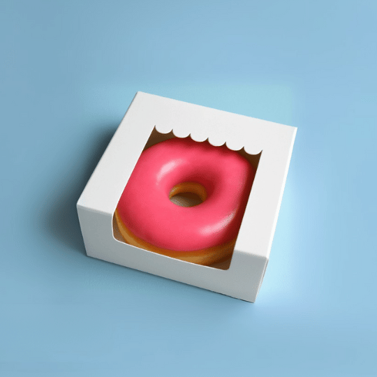 Wit donutdoosje - luifel (25 st) - Cupcakedozen.nl