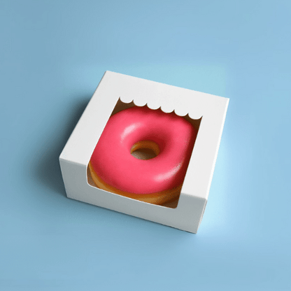 Wit donutdoosje - luifel (25 st) - Cupcakedozen.nl