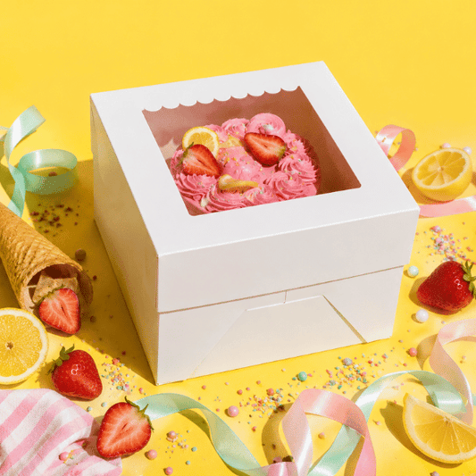 Taartdoos 20x20x15 - luifel (10 st) - Cupcakedozen.nl