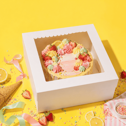 Taartdoos 30x30x15 - luifel (10 st) - Cupcakedozen.nl