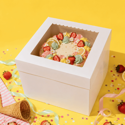 Hoge taartdoos 30x30x30 - luifel (10 st) - Cupcakedozen.nl