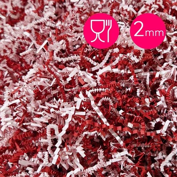 Opvulmateriaal fijn - mix rood/roze (1 kg) - Cupcakedozen.nl