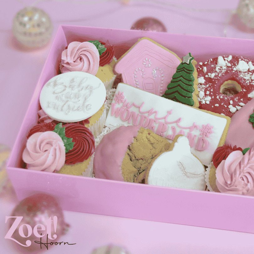 Roze sweet box met transparant deksel (10 st) - Cupcakedozen.nl