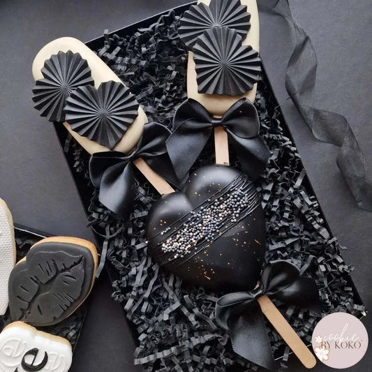 Zwarte (brievenbus)doos voor koekjes (25 st.) - Cupcakedozen.nl