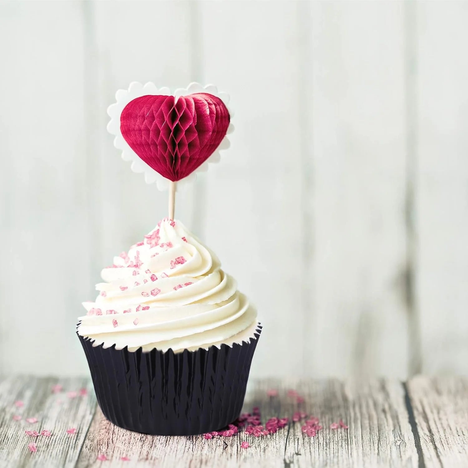 Metallic baking cups - zwart (500 stuks) - Cupcakedozen.nl