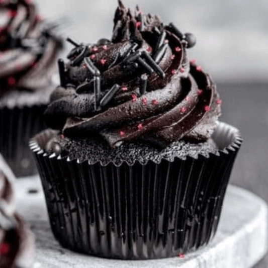 Metallic baking cups - zwart (500 stuks) - Cupcakedozen.nl